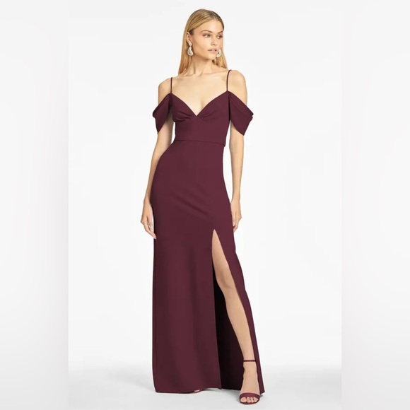 Sachin and Babi Brittany Deep Wine Burgundy Off-Shoulder Dress Size 6 BN… - Picture 1 of 2